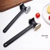 Meat Poultry Tools Zinc Alloy Tenderizer Hammer Pork Chop Steak Loose Pounder Needle DualSided Mallet Rubber Grip Handle Kitchen Tool 230712