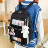 School Bags Backpack 4 Piece Set High School Backpack Bags for Teenage Girl Canvas Fashion Travel Women Bookbags Teen Student Schoolbag 230712