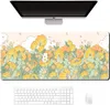 Tapis de bureau d'ordinateur mignon pour clavier grand tapis de souris Kawaii esthétique lapin fournitures accessoires de décoration de bureau XL étendu