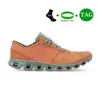 OnClouds CloudMonster Cloud X Running Shoes Women Men Sneakers Rose Sand Aloe Ash Black Orange Rust Red Storm Blue White Workout och Cross Trainning Shoe Designer Men Men