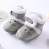 Botas de inverno First Walkers quentes de pele de bebê com forro de pelúcia antiderrapante botas de neve para 6 a 15 meses meninos meninas