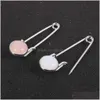 Épingles Broches Pierre Naturelle Perles Broche Dame Foulard Châle Écharpe Hijab Pin Clips Porte-Vêtements Femmes Accessoires Drop Delivery J Dhrz9