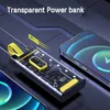 2023 Novo banco de potência ultrafino transparente de grande capacidade 20000mAh fonte de alimentação móvel adequado para Xiaomi Apple Huawei Samsung L230712