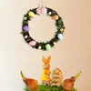 装飾花ハッピーイースター泡卵ガーランド Diy のウェディングリースペンダントフラワーガーデン中庭のドアの装飾