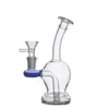 Hockahs Classical Glass Bong 6.2 인치 높이 14mm 암컷 조인트 손 흡연 수도 파이프 확산 PERC PERCOLATOR Recycler Rubbler Ash 포수 흡연 조각