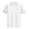 Polos pour hommes 95% coton Polo pour hommes décontracté couleur unie lâche hommes revers T-shirt été mode marque italie Logo