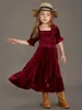 Девушка платья принцесса девочки Velvet классическая ретро-платья одежда детские дети Принцесса платье для вечеринки Детская рождественская одежда на 4-12 лет 230712