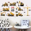 Other Decorative Stickers Diy Tractor Engineering Vehicle Wall Stickers Decorative Children's Boy Baby Room Cabinet Decal Playground Decor Toy Store Vinyl x0712