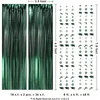 パーティーデコレーション 2 セット 1X2 メートル光沢のあるグリーン見掛け倒し箔フリンジカーテン 6 文字列卒業カップ花火花輪卒業