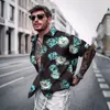 Casual overhemden voor heren Zomer Revers Bloemenprint Hawaiiaans Vakantie Jeugd Single-Breasted Multicolor Shirt met korte mouwen 2023