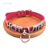 Anhänger Halsketten Neue Angepasste Buchstaben Leine Hoop Kragen Choker Halskette Frauen Männer BDSM Papa Sklave Cosplay Haken Chocker Schmuck Sexy spielzeug HKD230712