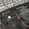 2023 Мужские джинсы фиолетовые дизайнеры джинсовые брюки бренды мужская вышивка, разорванные для мотоциклетных брюков MUNNY MUNNY21FX