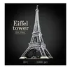 Bloki Listopad Eiffel Tower 10307 10001pcs Paris Architecture Model Build Block Zestaw dla dzieci