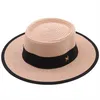 New Straw Hats for Women Summer Fashion Flat Brim Ribbon Beach Sun Hat Outdoor Travel Dress Cap Chapeau Femme