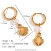 Necklace Earrings Set 316L Stainless Steel Natural Freshwater Pearl Shell Pendant Women High-quality Waterproof Jewelry