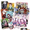 Card Games Demon Slayer No Yaiba Paper Letters One Children Peripheral Character Collection Kids Gift Playing Toy Drop Delivery Toys Dhnrs