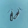 Dangle Oorbellen 4 Paar In Set Mini Tool Thema Antiek Zilver Kleur Hamer