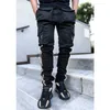 Pantalons pour hommes Hommes Skinny Pantalons décontractés Mode Big Pocket Hip Pop Homme Harem Joggers Pantalon Streetwear Cargo Workout Pantalon Design Sportswear J230712