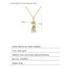 Pendant Necklaces 2023 Affectionate Hug Necklace Stainless Steel Pendants Fashion Jewelry Valentine's Day Couples Xmas Gift