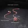 Bracelets porte-bonheur ZHOUYANG Rose fleur pour femmes filles Simple rouge Zircon couleur or à la mode cadeau d'anniversaire bijoux de mode H014