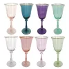 300ml Colored wine glass goblet red wine glass Champagne Saucer cocktail Swing Cup for wedding party KTV Bar creative JY11
