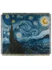 Filtar Bomull Van Gogh Starry Night Filt Oljemålning Tryckt Bäddsoffa Dekorativ mattstickning Förtjockad Gobeläng Picknick 230711