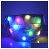 أقنعة مصممة Glowparty LED Face Mask - Colorf Rave Costume Er W/ Lights for Dancing Bar Masquerade Plass