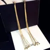Luxuriöse Mode-Anhänger-Halsketten, beliebte Marke Damen-Halskette, 18 Karat vergoldet, lange Kette, Designer-Schmuck, Edelstahl