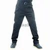 Pantaloni da uomo Pantaloni tattici da uomo Tasca multipla Elasticità Pantaloni tattici militari 2023 Nuovi uomini Slim Pantaloni cargo militari impermeabili all'aperto J230712