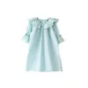 Pajamas Cute Children Girl's Lolita Dress Mint Green Ruffle Nightgowns Vintage Toddler Kid's Nightdress Sleepshirts Princess Sleepwear 230711