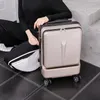 Resväskor Multifunktionell resväska 20/24 tums affärsresande Bagage Frontöppning Dator Lösenord Väska Bär på ombordstigning