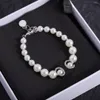 Pretty luxury large pearl women's bracelet. Female celebrity with the designer bracelet. Valentine's Day wedding bride gift, designer jewelry.