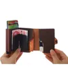 Casekey Double Manuel Pop Up Porte-Cartes De Visite Rfid Minimaliste Portefeuille En Métal Double Porte-Cartes Cas L230704