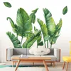 Other Decorative Stickers Nordic Green Plant Wall Stickers Home Decor Living Room Tropical Rainforest Palm Leaves Decal Wall Mural Children Room Wallpaper x0712