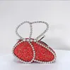 Bolsas para noite XIYUAN Butterfly Clutch Bag feminina Boutique Crystal Handbags Wedding Stones Bolsas Chain Crossbody 230711