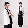 Nieuwe Zwarte Japanse Jongens Kimono Kind Warrior Traditionele Zwaardvechters Yukata Kid Stage Performance Kleding Cosplay Costume281P