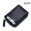 Nuovi portafogli donna in pelle bovina Portafogli donna in vera pelle Porta carte RFID Portamonete piccolo portatile Borsa per soldi di grande capacità L230704