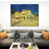 Toile oeuvre la maison jaune Vincent Van Gogh peinture à la main impressionniste paysage Art pour salle à manger