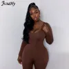 Kombinezony damskie Pajacyki Jusay Solid Bodycon Body damskie Casual Catsuit Y2K Playsuit Activity Odzież uliczna Zestaw 230711