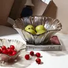 Пластины хрустальная стеклянная фруктовая тарелка кухонная хранение для домашней гостиной на рабочем столе для закуски для закусочных контейнер органайзер контейнер