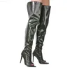 Boots Ladies Over The Knee Boots 2023 New High Heel Sexy Large Size Fish Mouth Stiletto Party Women Boots Elegant Woman Heeled Shoes L230712