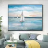 Yiqing Sailing Boat On The Sea Painting 100% Hand Painted Oil Painting Modern Abstract Canvas Wall Art For Home Decoration L230704