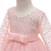 Robes de fille été rose blanc demoiselle d'honneur fille fête mariage enfants vêtements pour filles vêtements pour enfants princesse robes 8 10 12 13 14 ansHKD230712