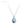 Naszyjniki wiszące 925 Sterling Silver Moonstone Water Drop Naszyjnik dla kobiet Elegancki temperament Akcesoria biżuterii HKD230712