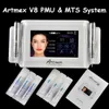 NEW Artmex V8 Tattoo Permanent Makeup Pen Machine Eyebrow Make Up Lip Rotary MTS PMU System Strong Motor Pen Micro Needle Dermapen