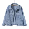 Fur Denim Woman Jacket Winter 2023 Oversize Jean Jacket Long Sleeve Turndown Collar Female Outerwear Fall Loose Korean Fashion