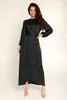 Vêtements ethniques femmes Robe musulmane doux élégant Corset arabe islamique dubaï Satin taille haute Abaya à manches longues Robe Marocain caftan
