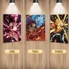 3D Anime Lenticular Demon Slayer Stripfiguren 3D Flip Gradiënt Schilderen Veranderende Poster Picture Wall Art Home Decor Gift L230704