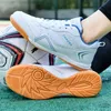 Obuwie ochronne Korki piłkarskie Męskie buty do butów Antypoślizgowe Futsal Sport Murawa Profesjonalne latające Tkane Ultralekkie szkolenie Outdoor Indoor Unisex 230711