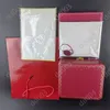 Caixa de relógio de design vermelho verde escuro designer de caixa de luxo com etiqueta de bolsa e embalagem requintada de papel